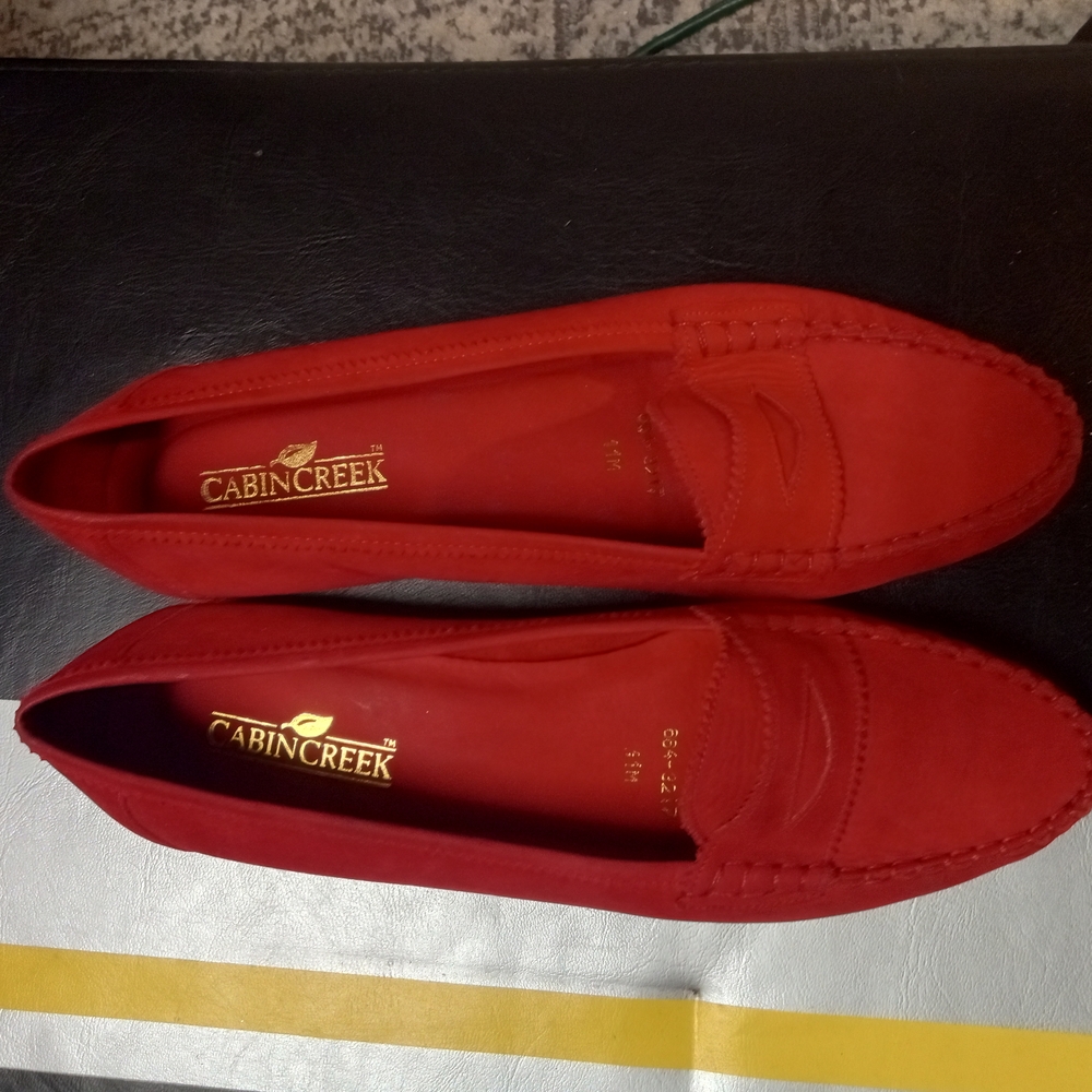 Vibrant Red Cabin Creek Loafers
